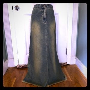 Long Jean Skirt